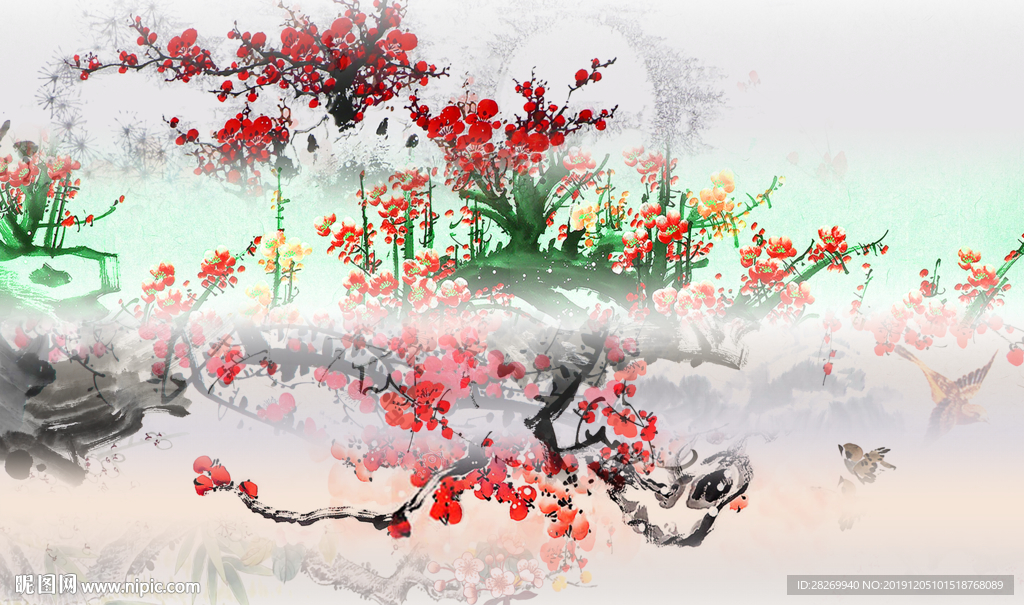 国画梅花