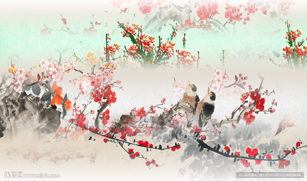 国画梅花