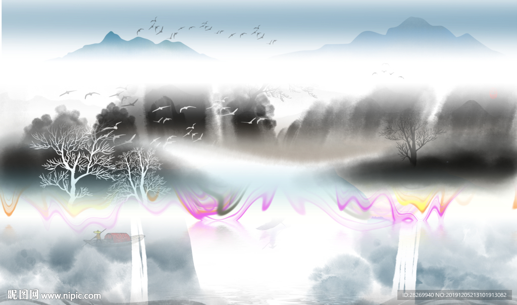 水墨山水画