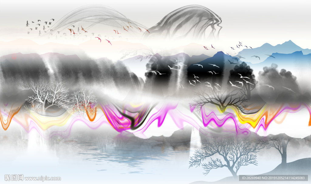 水墨山水画
