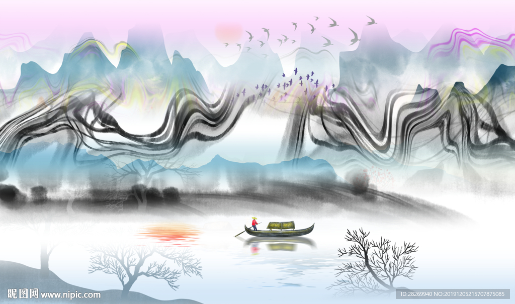 水墨山水画