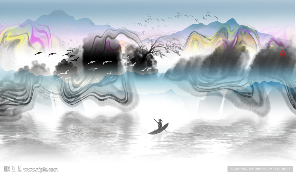 水墨山水画