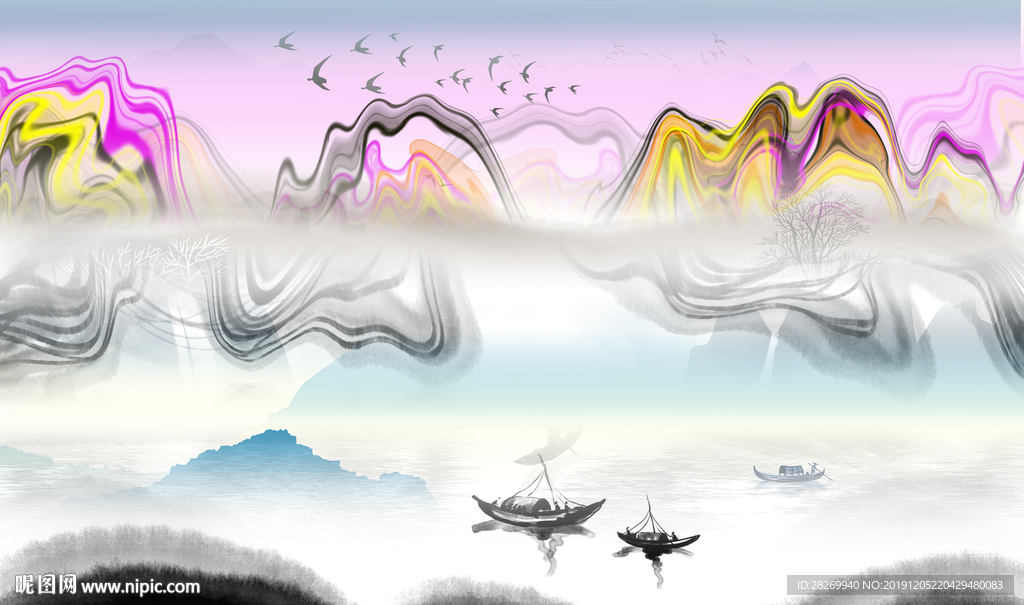水墨山水画