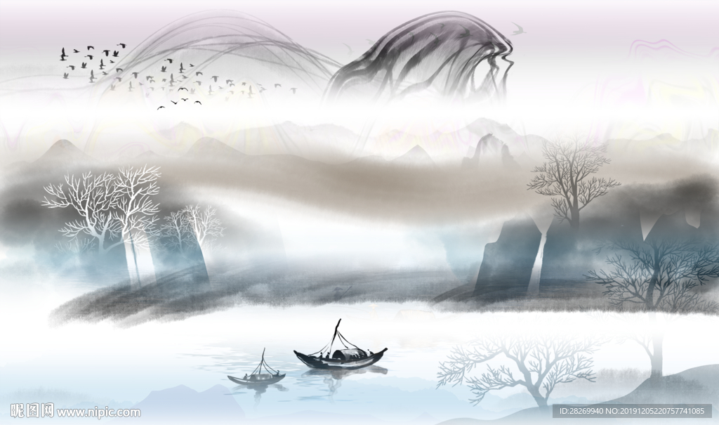 水墨山水画