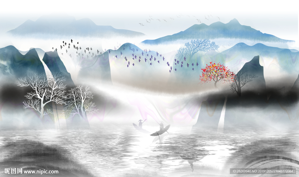 水墨山水画