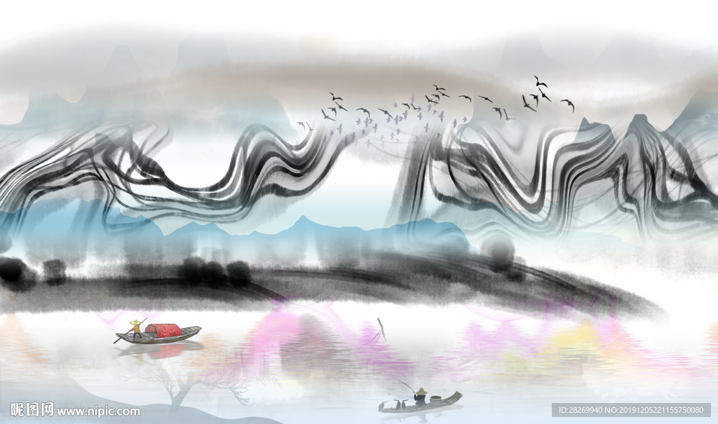 水墨山水画