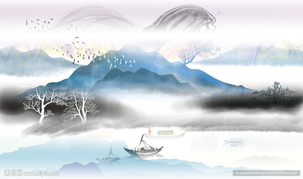 水墨山水画