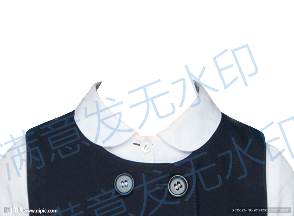 小女孩证件照衣服模板小学生衣服