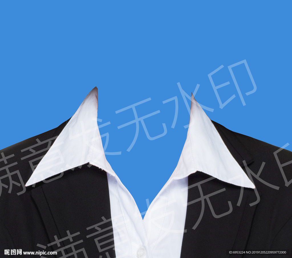 女性V领模板证件照高清