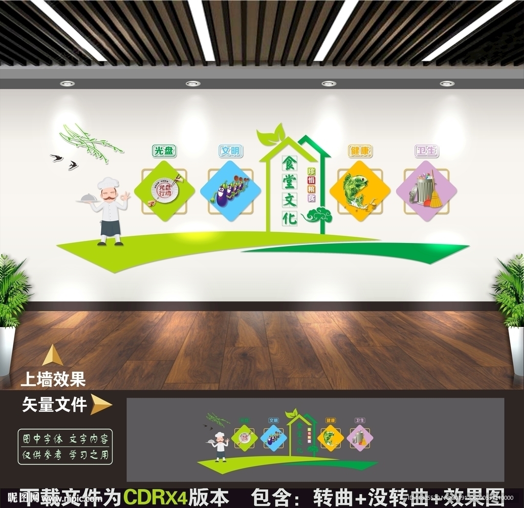 食堂文化墙
