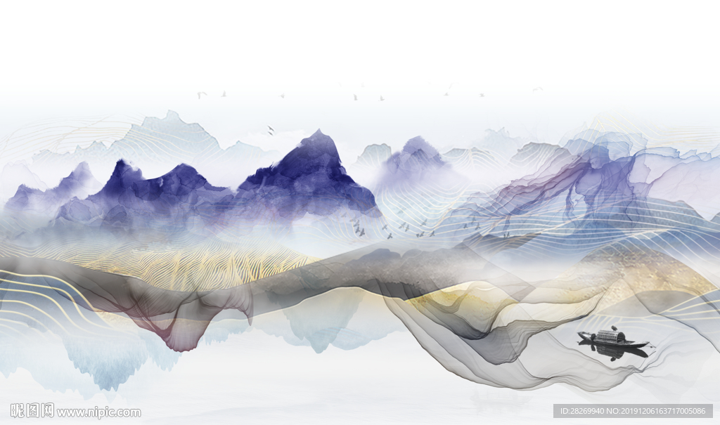 山水壁画