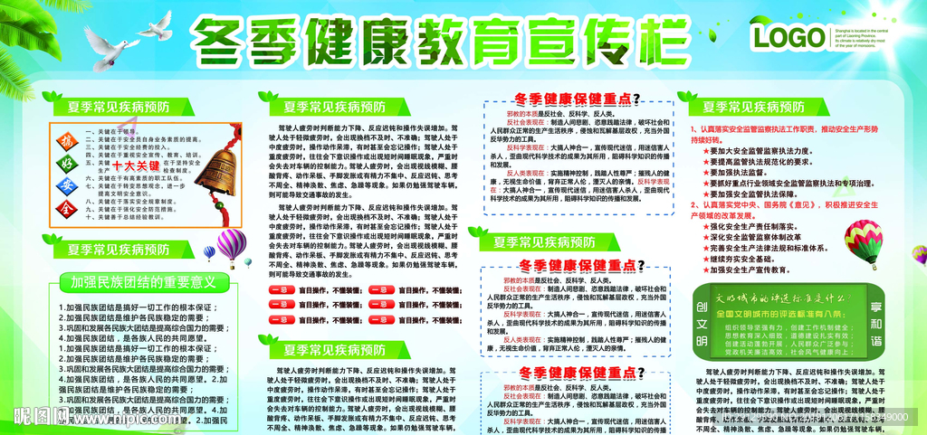 冬季健康教育宣传栏