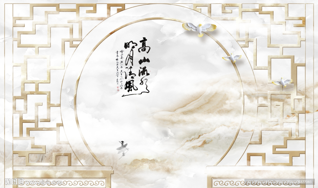 大理石门框电视背景墙