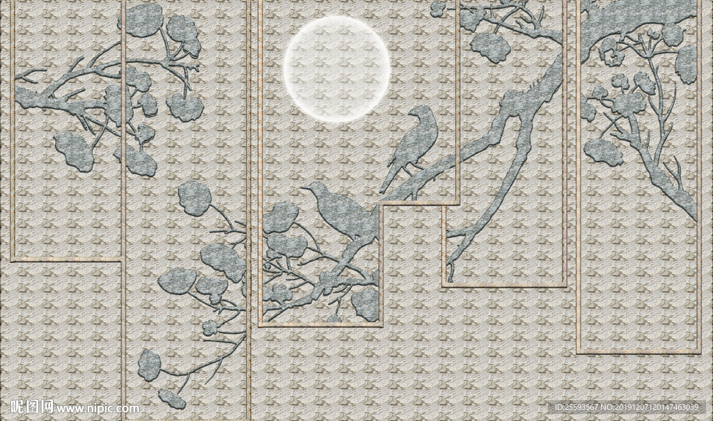 花鸟壁画
