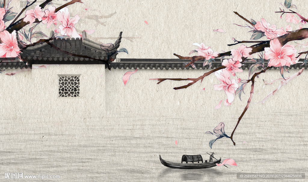 桃花围墙