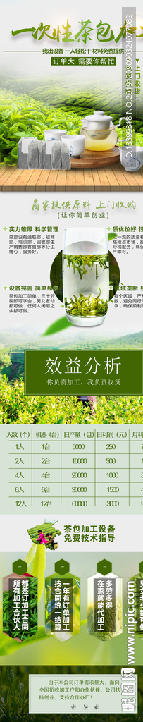 一次性茶包加工 招商网页设计