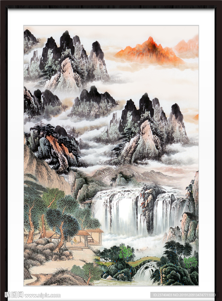 中堂画山水