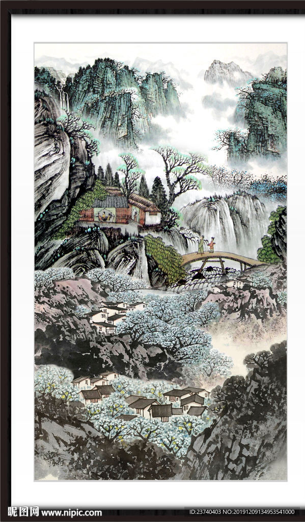 中堂画山水