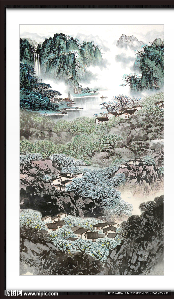 中堂画山水