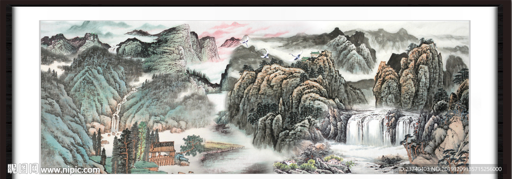 中堂画山水