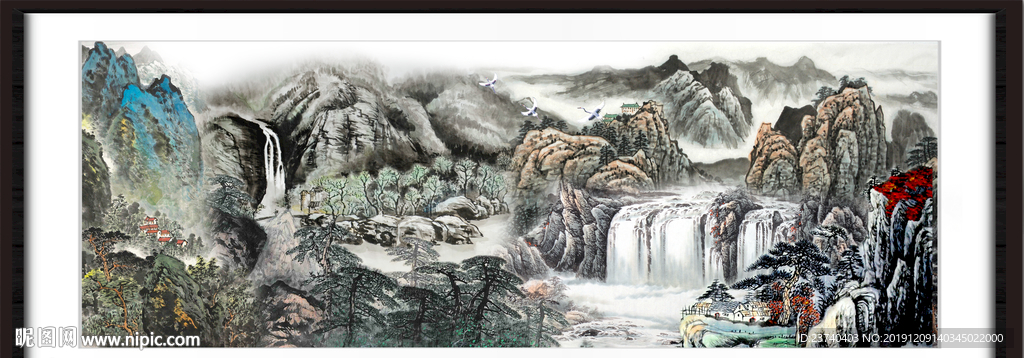 中堂画山水