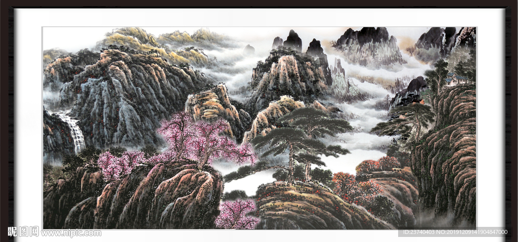 中堂画山水