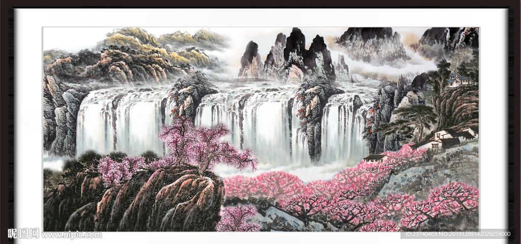 中堂画山水