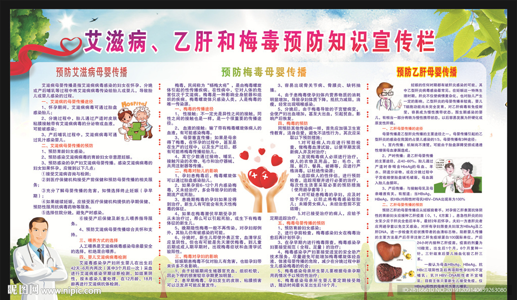 艾滋病 乙肝 梅毒宣传栏