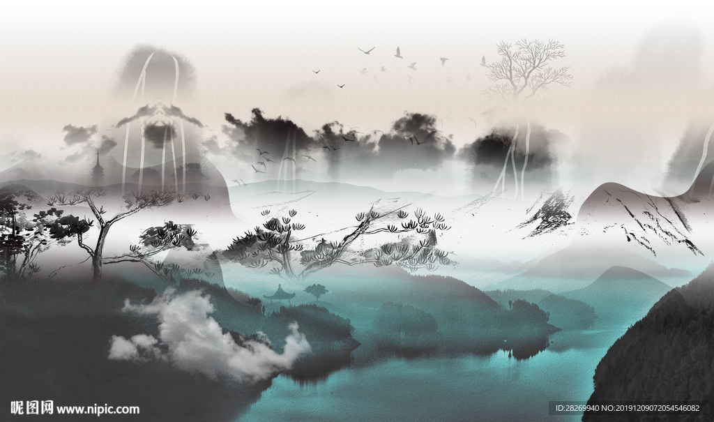 抽象山水