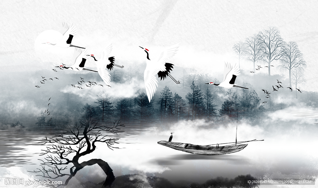 水墨山水画