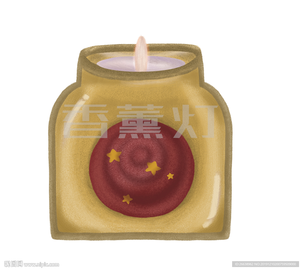 香薰蜡手绘