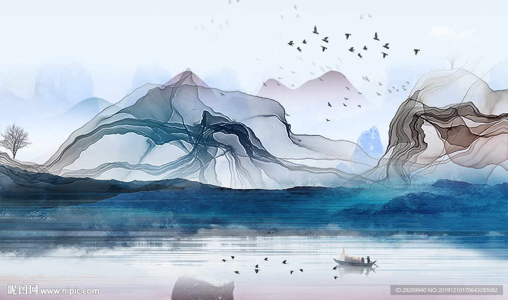 抽象山水
