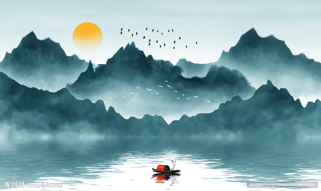 抽象山水
