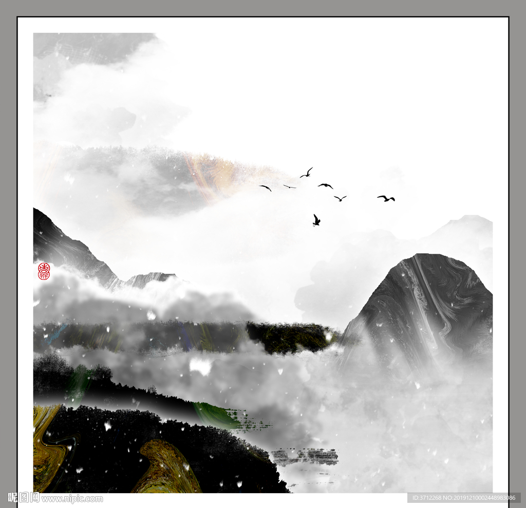 禅意山水画