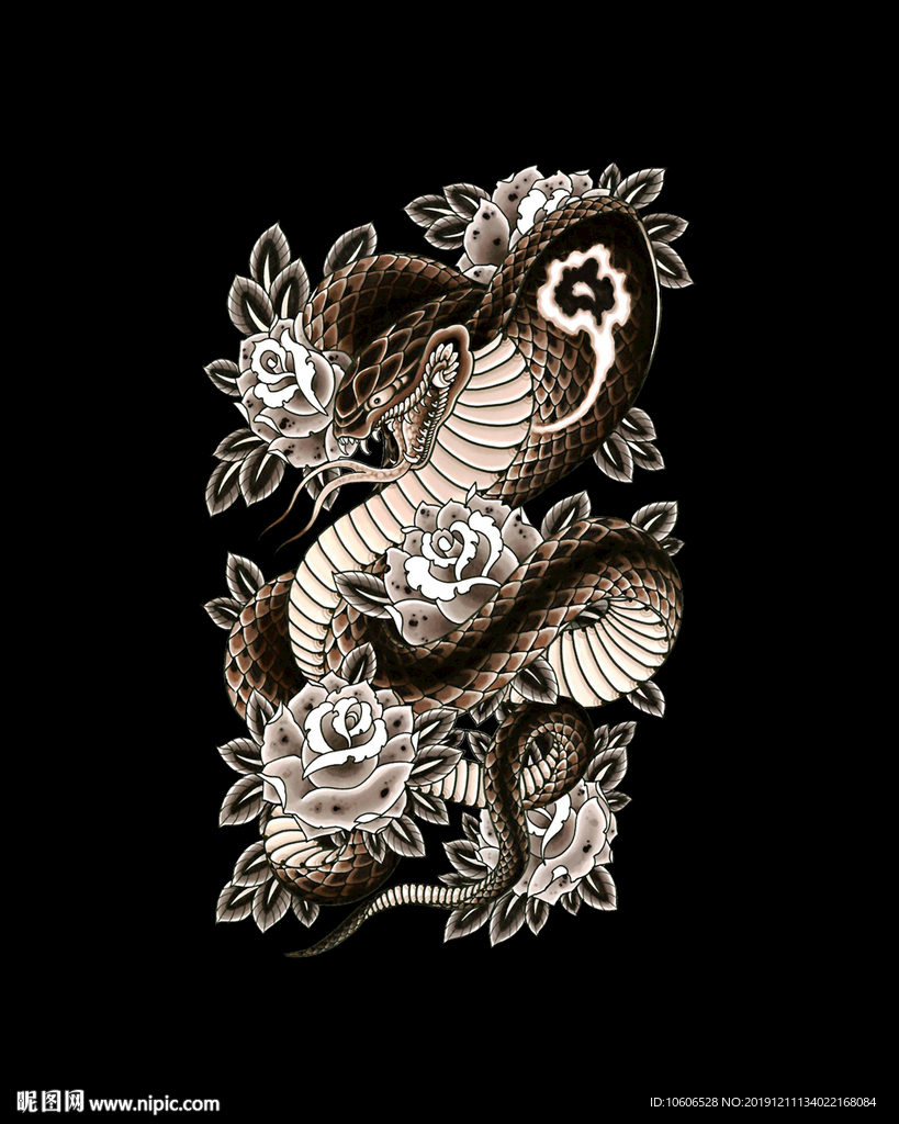 潮牌男装数码印花设计图案
