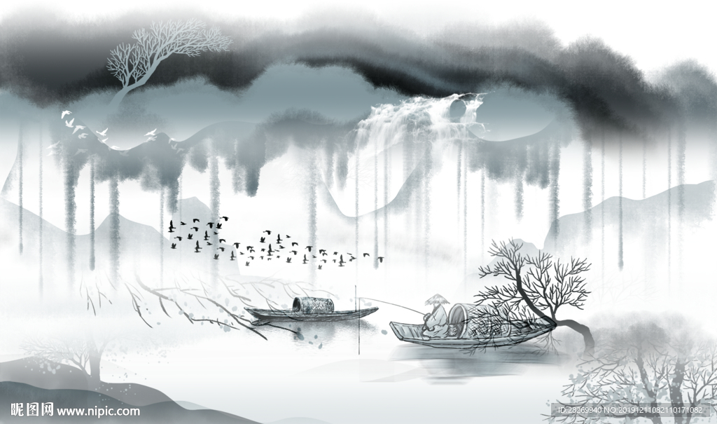 山水背景