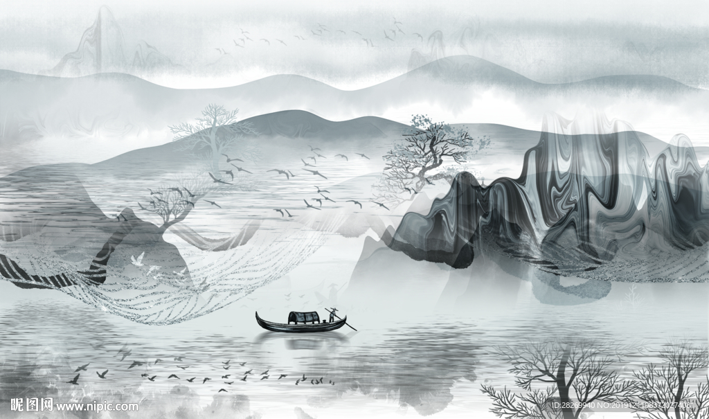 新中式背景