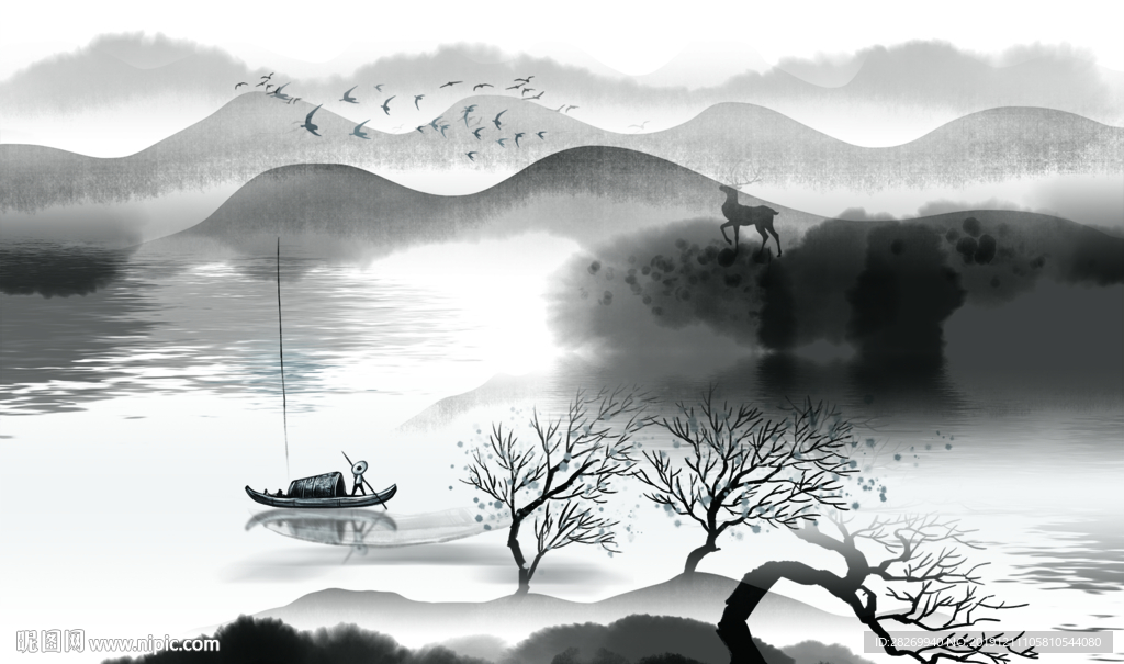 山水背景