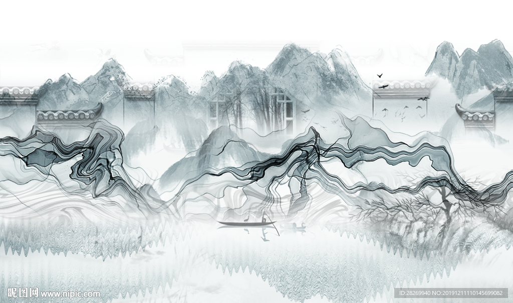 山水画纹理