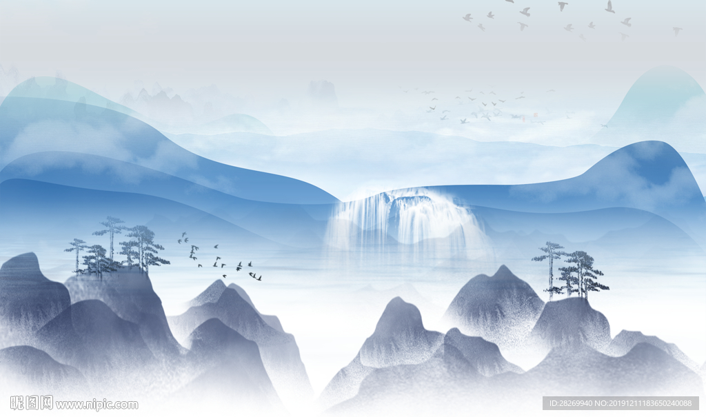 抽象山水