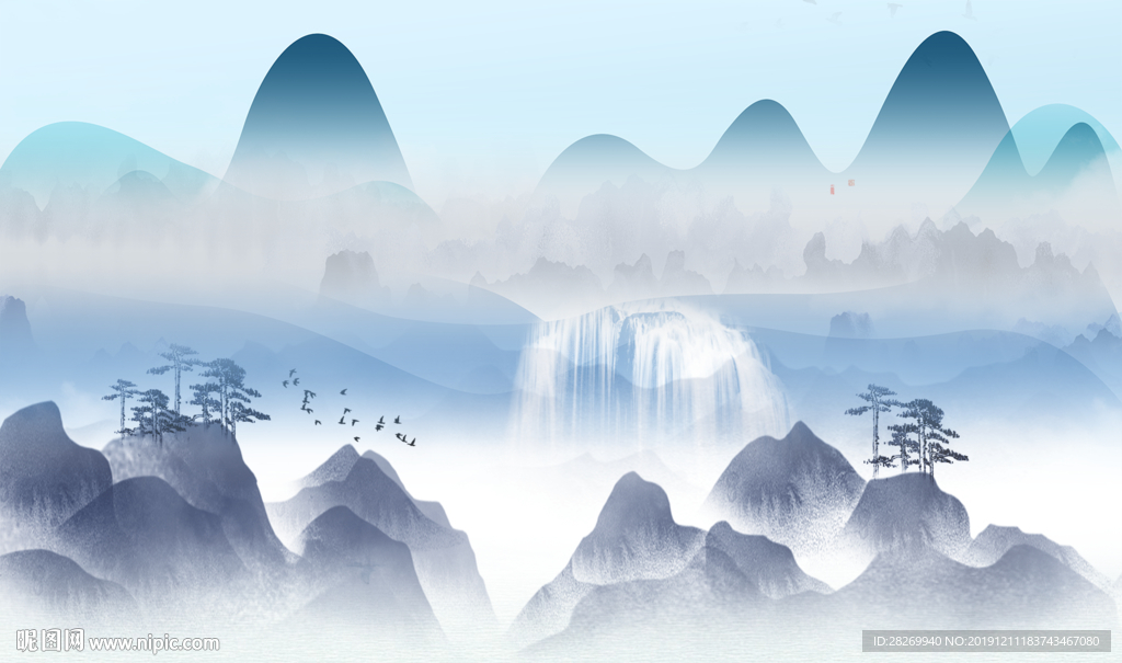 抽象山水