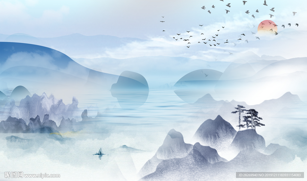抽象山水