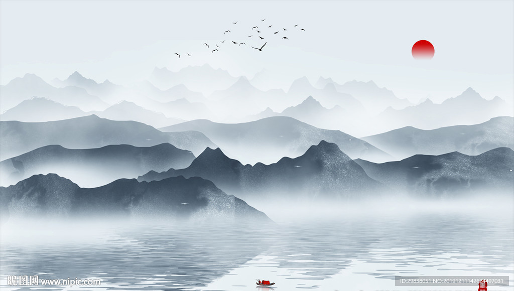 新中式山水画
