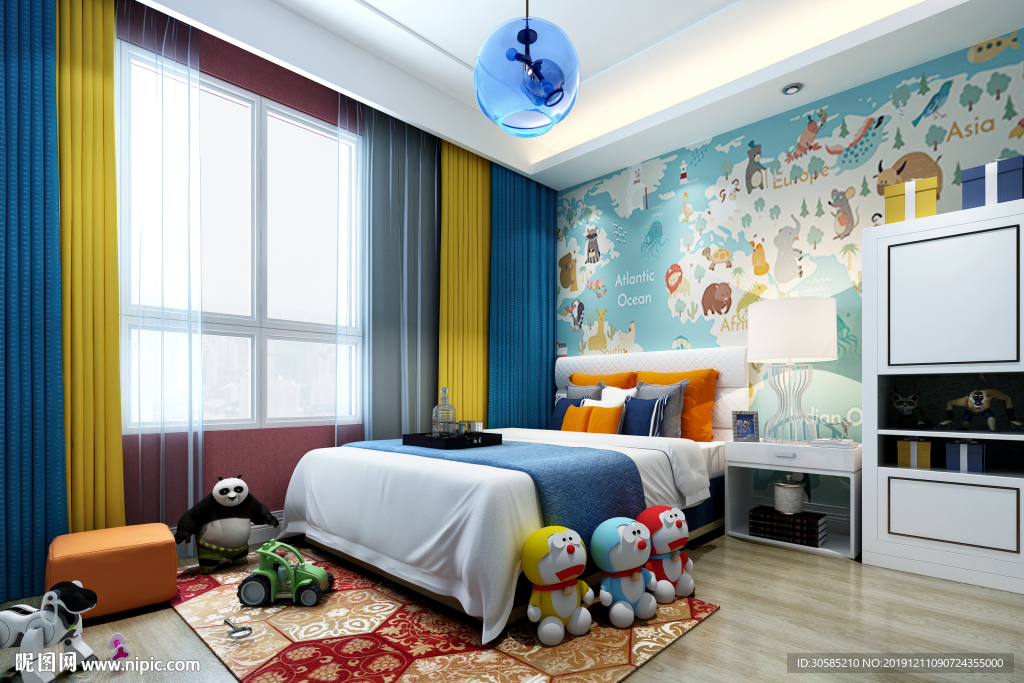 儿童房效果图 小孩房效果图