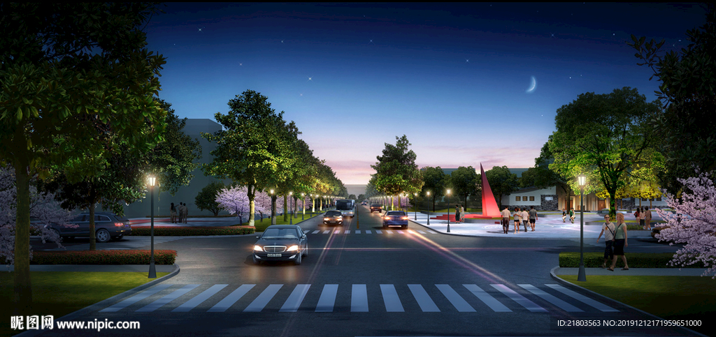 夜景道路