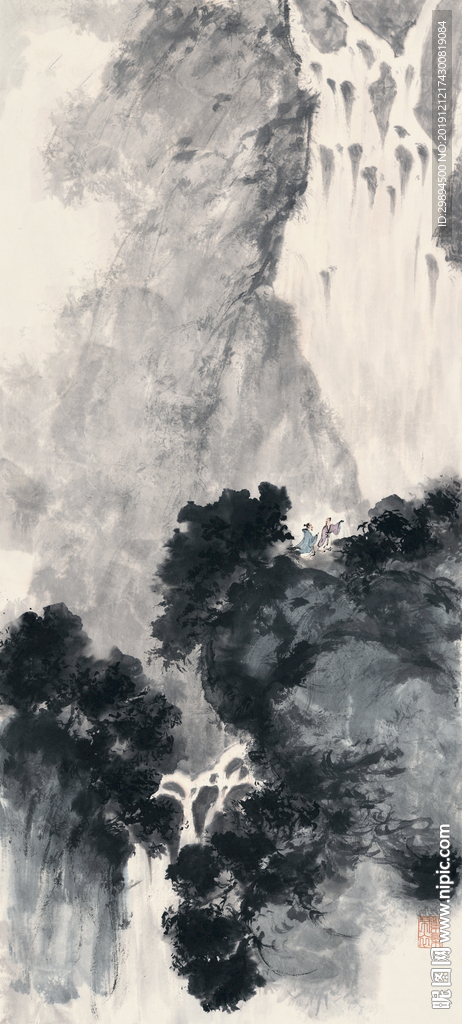 古典山水中式水墨装饰画