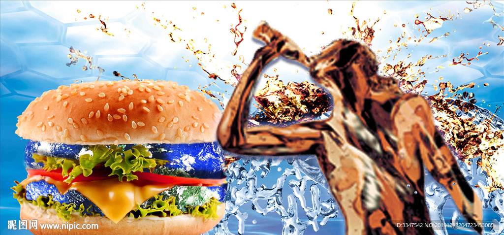 快餐文化 背景画