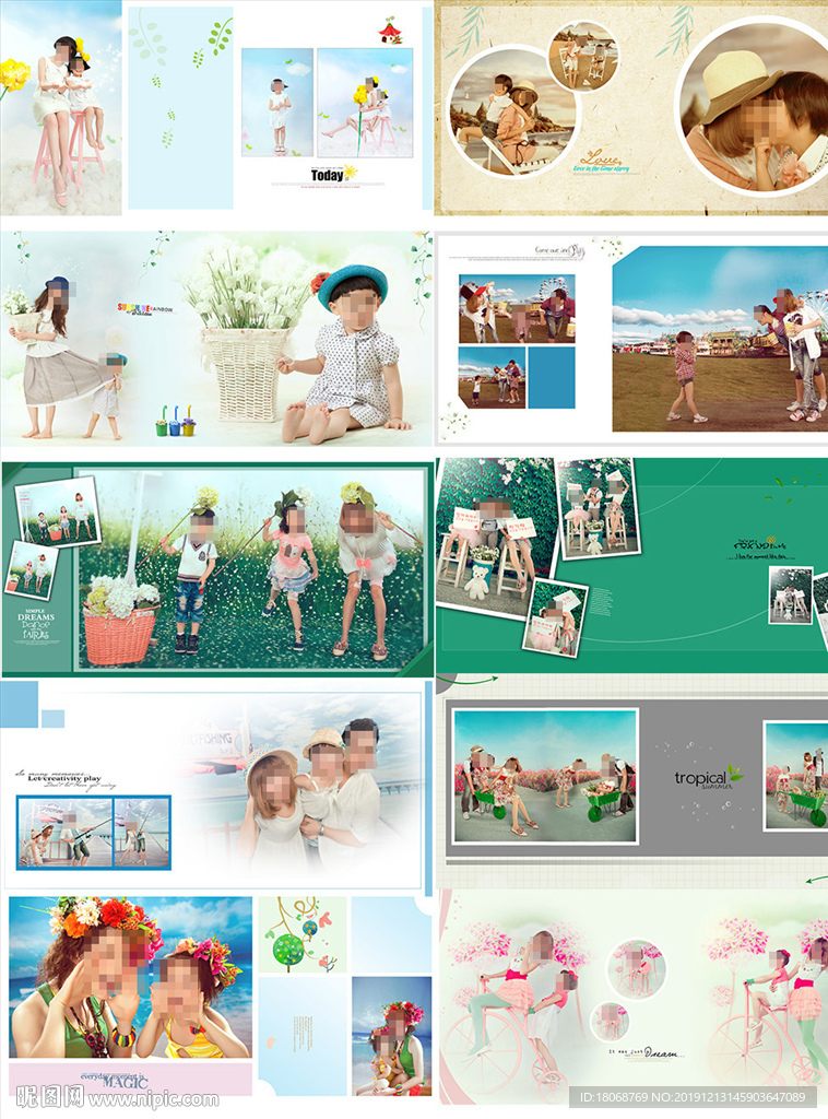 哆啦童话影楼摄影儿童相册模板