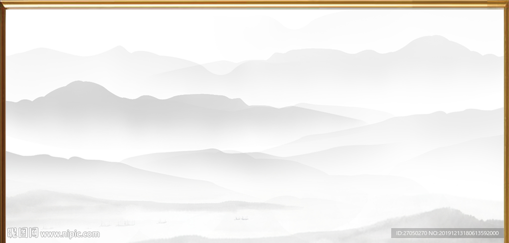 远山抽象画 远山装饰画