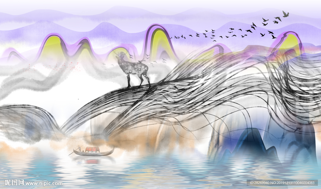 山水壁画